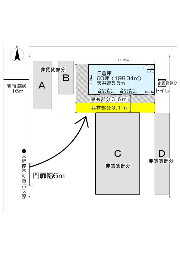 埼玉県越谷市相模町の倉庫